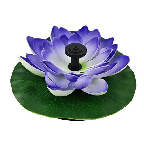 HCHD 2020 New Solar Lotus Fountain Lotus Flower Fountain Fountain Water Pump Courtyard Landscape Colors Garden Fountain Pond Solar (Color : Red)