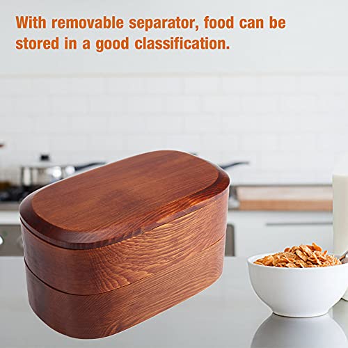 Lunchbox, Lunch-/Snackbox Houten Gezonde Milieuvriendelijke Voedselcontainer voor School Kantoor Picknick Reizen… - Image 7