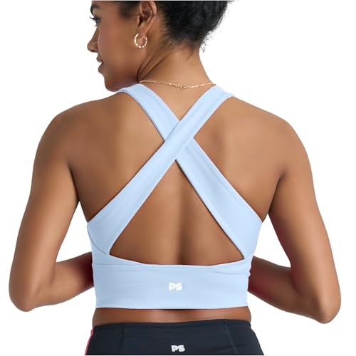Image of POPSUGAR Sports Bras for Women - Y Back, High Neck, Strappy & Long Line Padded Racerback Bra Workout Yoga Top Racer Back Bra