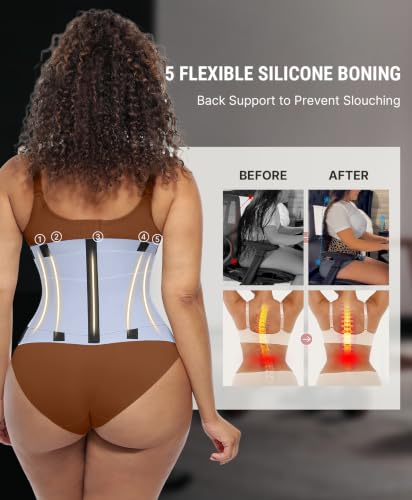 Image of FeelinGirl Waist Trainer Belt Cincher Trimmer Tummy Control Body Shaper