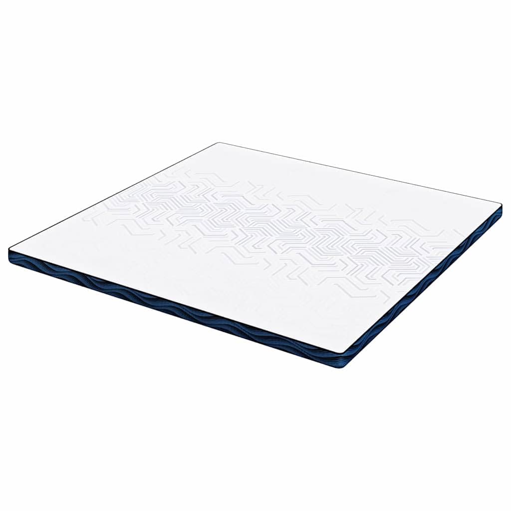 Cubrecolchón blanco 180 x 200 cm, tejido jacquard, espuma de memoria de poliuretano de alta densidad, confort mejorado para cama, ideal para parejas