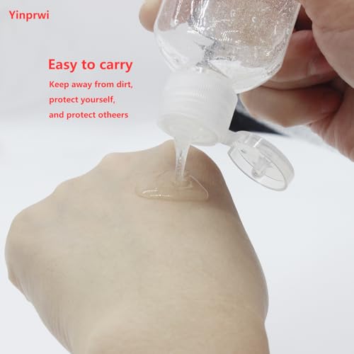 8 Pcs Travel Bottles with Keychain 1.7oz (50ml) Portable Plastic Leakproof Squeeze Hand Sanitizer Holder with Flip Cap Refillable Small Empty Bottles for Shampoo Conditioner Body Wash Liquid3