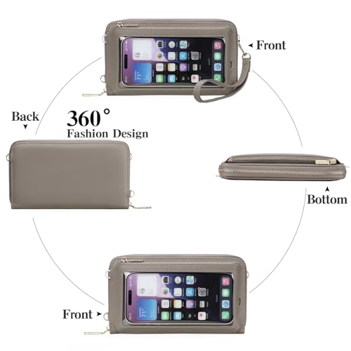 Image of GOIACII Phone Purse Crossbody Bags for Women Small Travel Wallet Touch Screen RFID Blocking