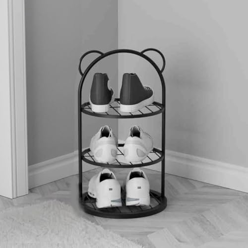 Estante vertical de almacenamiento de zapatos multicapa para entrada, ahorra espacio, color negro, 53 cm, perfecto para el hogar y el armario
