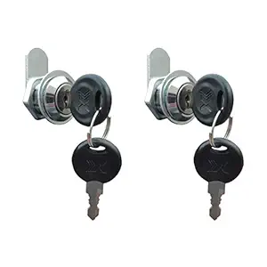 VictorsHome Cam Lock for Cabinet Drawer - 5/8 Inch (16mm) Cylinder Length, Fits for 3/8 Inch Max. Panel Thickness, Chrome Finish, Keyed Alike, 2 Pack