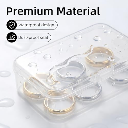 Image of CHSZCHOMER 12 Pack Clear Small Plastic Storage Bins 3.35x2.17x0.98 in, Mini Containers with Lids for DIY Bead Organizer, Craft Hardware Case