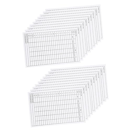 SKISUNO 20pcs Golf Scorecards Coated Paper Score Sheets Portable Double-Sided Design for Easy Recording for Competitions and Essential Golf Course Accessory