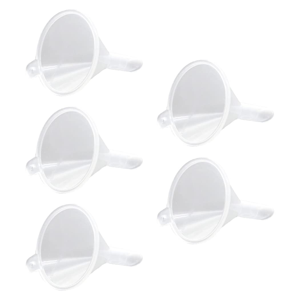 Tsawntd Plastic Funnel Clear Mini Funnels Filling Essential Oil Tool Crafts Supplies 5PCS filling funnel mini perfume liquid powder