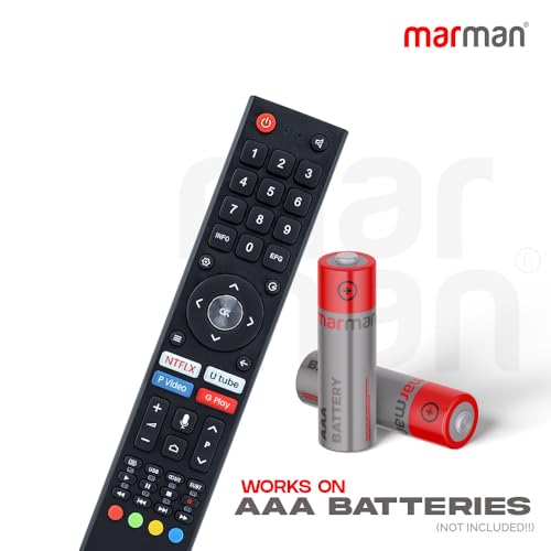 Image of marman Compatible with BPL TV Remote Control Model 43F-A4300 Suitable for Smart 4k HD LED QLED Android televisions with Bluetooth Voice Command and Google Assistant - Pairing Must