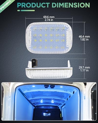 Luces LED interiores azul para Ford Transit 2015-2024, set 2 piezas miniatura 3