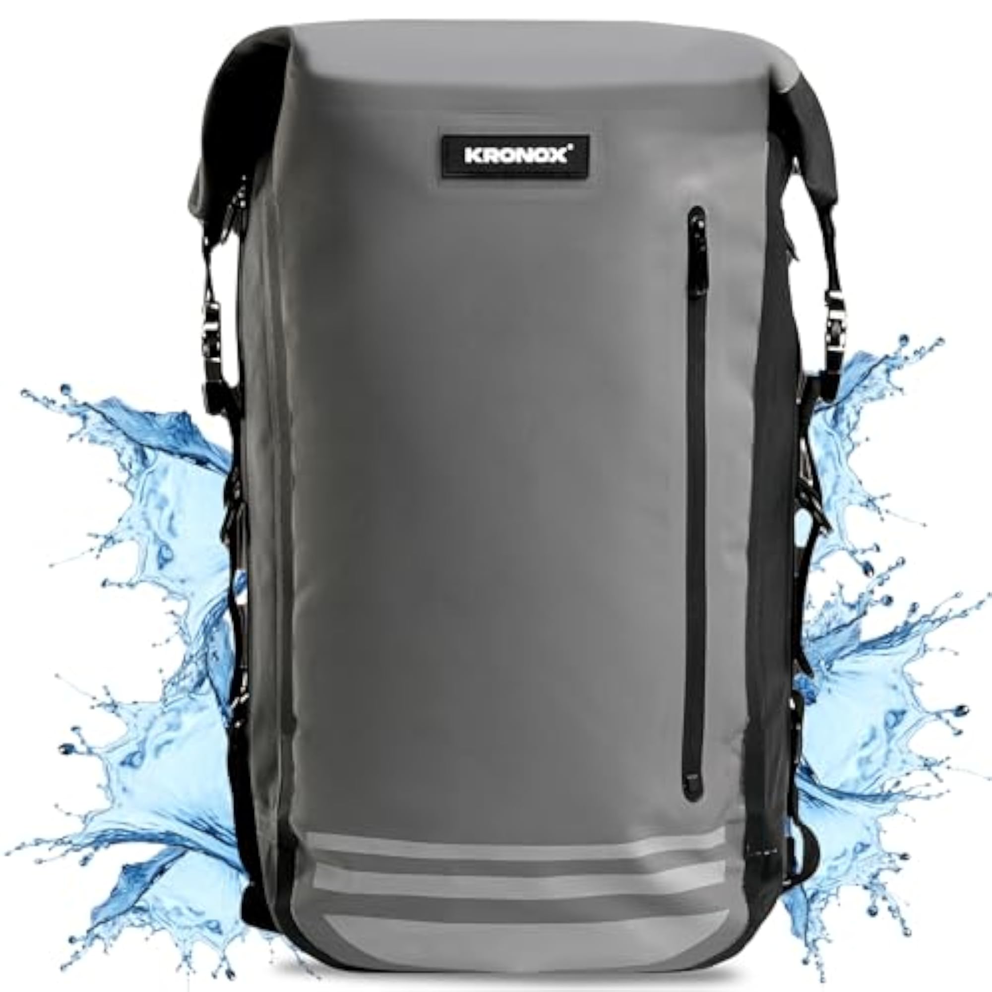 Waterproof 30L Rolltop Motorcycle Backpack with Detachable Laptop Cover