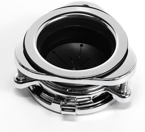 Garbage Disposal Flange, 3 Bolt Mount Stainless Steel Kitchen Sink Flange Kit with Splash Guard for 3 1/2 Inch Standard Sink Drain Hole, Sink Food Waste Disposer Installation kit