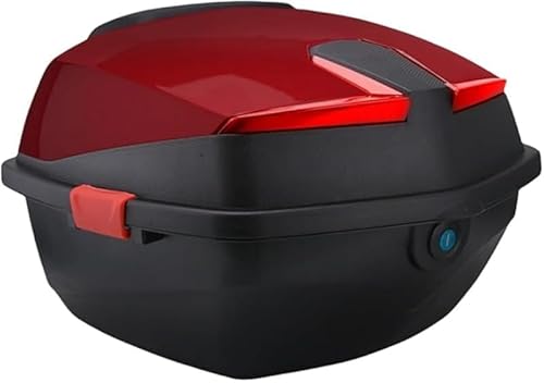 AZIEBAY自転車リアボックストップボックス、ユニバーサルキーロック付き、防水、防塵、あらゆる種類の車両に適し、高耐久性ABS素材、大容量、実用的、多機能、耐久性、ポータブル、安心してご購入ください。