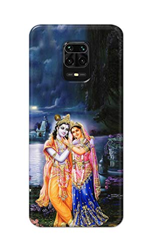 Image of Printed Hard Back Cover Case for Mi Redmi Note 9 Pro | Mi Note 9 Pro Max Back Cover (Radha Krishna) -1803