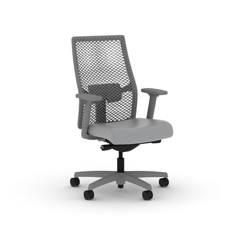 Image of HON Ignition 2.0 ReActiv Ergonomic Office Chair, Mesh Desk Chair with Lumbar Support, Advanced Synchro‑Tilt, Height and Width Adjustable Arms, Swivel Wheels, Titanium Frame, Steel