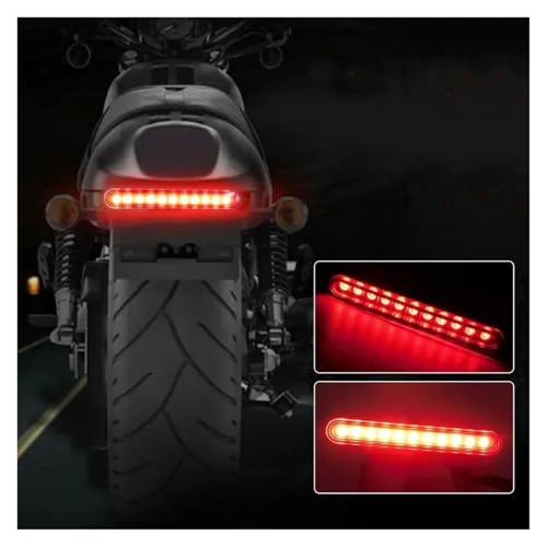 Luz de freno trasera para motocicleta de 12V y lámpara de matrícula mini 4