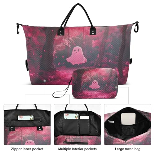 Floral Spirit Forest Travel Duffel Bag Gym Bag Sports Tote Bag with Multiple Interior Pockets Shoulder Weekender Bag for Women Men with Toiletry Bag 20.5”x 7.9”x 13.8”2