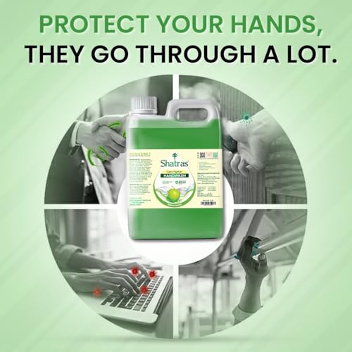 Image of Shatras Germs Fighter Handwash Liquid Refill Can 5 Litres | Green Apple Goodness | pH-Balanced Formula | Antibacterial Germ Protection | Moisturizing Hand Wash for Soft & Supple Hands