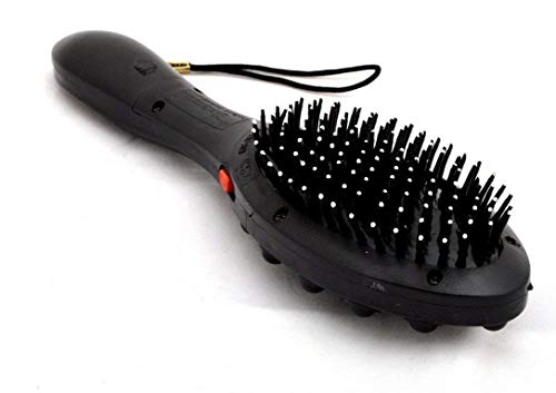 Vruta Electric Vibrating Massager Combs Hair Brush Comb Massager Comb Hair Scalp Hairbrush Head Blood Circulation Blood Massager (Black)