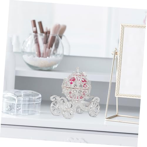 Boîte à bijoux métal argenté en forme de citrouille le cadeau idéal