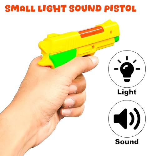 Image of VGRASSP Mini Light and Sound Pistol Toy for Kids - Pretend Play Gun Toy with Shooting Sound Effects - Birthday Return Gift - Color As Per Stock