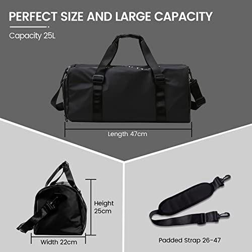Sporttaschen für Damen und Herren, Reisetasche und Handtaschen - mit Schuhfach und Nassfach - Travel Bag für Sport… – Bild 7