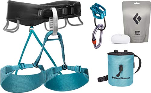 Black Diamond Momentum Climbing Harness Package - Women's Aqua Verde Small