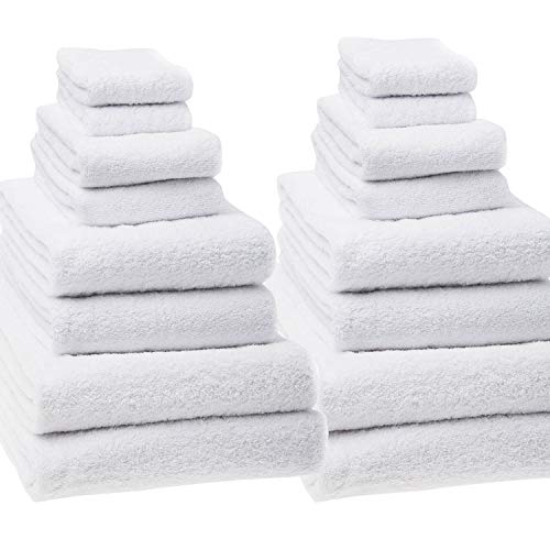 Classic Turkish Towels 18 Piece Bathroom Towel Set - Includes Oversized Bath Sheets, Bath Towels, Hand Towels, Washcloths, and 2 Matching Bath Mats Made with 100% Turkish Cotton (White)
