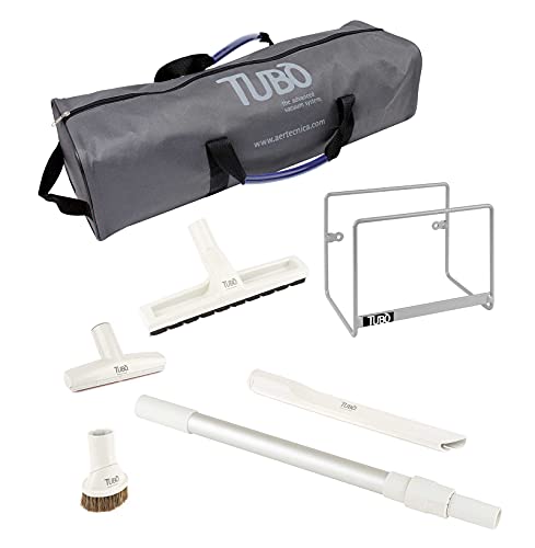 Aertecnica Tubò Special, Kit Di Spazzole Universali Ø32 Per Aspirapolvere Con Prolunga Telescopica In Alluminio Leggero, 4 Spazzole, Gancio In Metallo