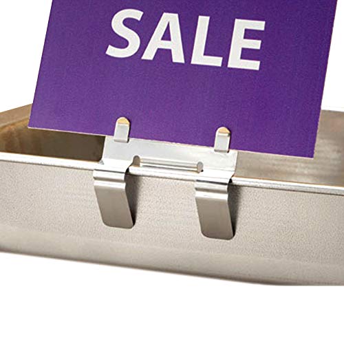 Stainless Steel Pan Clip, Metal Food Tray Label Sign Holder For Bake Sales - 24 Pack #TOP3