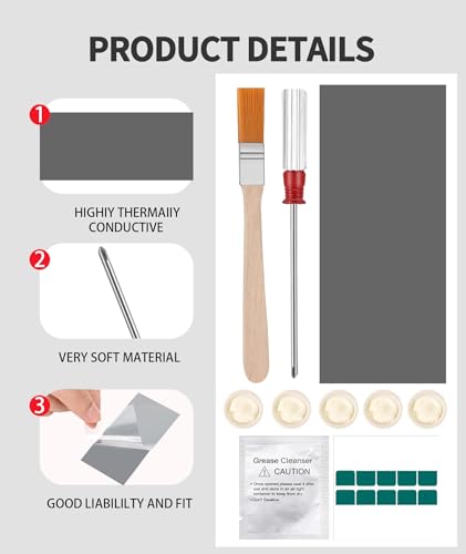 Image of 50 * 31 * 0.25mm Ptm 7950 Phase Change Thermal Conductive Sheet, Ptm7950, Thermal Pad for Laptop for CPU, Gpu, Ssd, Etc