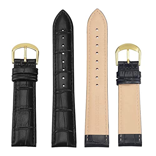 Croco Leather Watch Straps,EACHE Classical Leather Watch Bands Waterproof 12mm 14mm 16mm 18mm 19mm 20mm 22mm 24mm