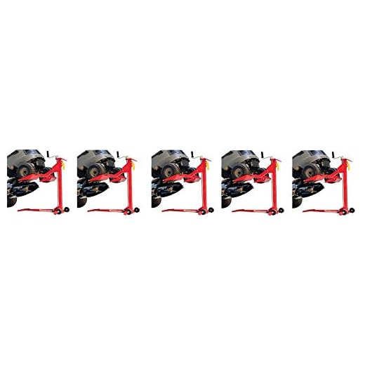 MoJack EZ MAX - Residential Riding Lawn Mower Lift, 450lb Lifting Capacity, Fits Most Residential and ZTR Mowers, Folds Flat for Easy Storage, Use for Mower Maintenance or Repair (5-(Pack))