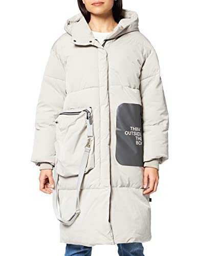 Freaky Nation Fn de Invierno frío Chaqueta Acolchada, Soil, XL para Mujer