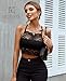 Avidlove Lace Bralette for Women Camisoles Racerback Double-Layered Crop Top Medium A-Black