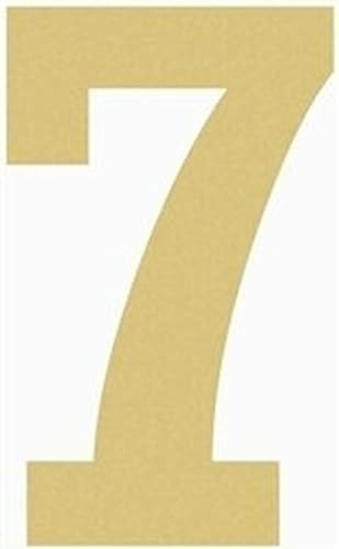 Casa de madera de 22 pulgadas o artesanía número 7 sin terminar, fuente Rockwell, corte artesanal MDF de 1-4 pulgadas