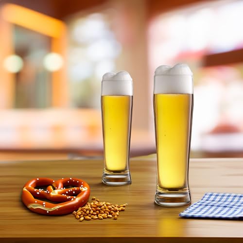 Spetebo Set di 6 Bicchieri da Birra di Frumento Trasparenti - 300 ml - Bicchieri da Birra 0,3 Litri Lavabili in Lavastoviglie - immagine 4