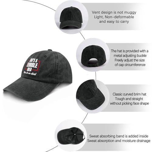 Gorro negro unisex estilo béisbol miniatura 6