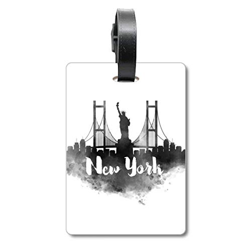 Étiquette de valise New York motif encre pour bagage de voyage