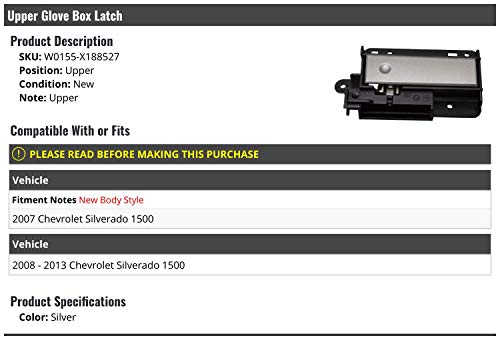 Upper Glove Box Latch - Compatible with 2007-2013 Chevy Silverado 1500