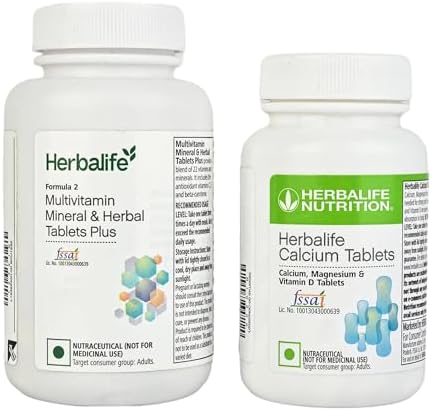 HERBALIFE Multivitamin Mineral & Herbal Tablets & Calcium Tablets (Pack of 215 grams)