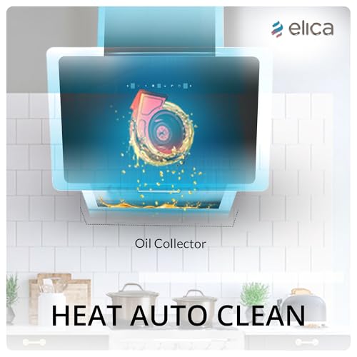 Image of Elica 75cm 1400 m3 /hr BLDC Filterless Autoclean Vertical Kitchen Chimney | Twin Suction Inlets| 15 Years Motor & 5 Years Comprehensive Warranty| KITTY FL 750 BLDC HAC LTW MS NERO |Black| Motion Sensor