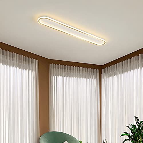 Lampe de plafond LED dorée moderne 40cm | Éclairage chaleureux et fixe