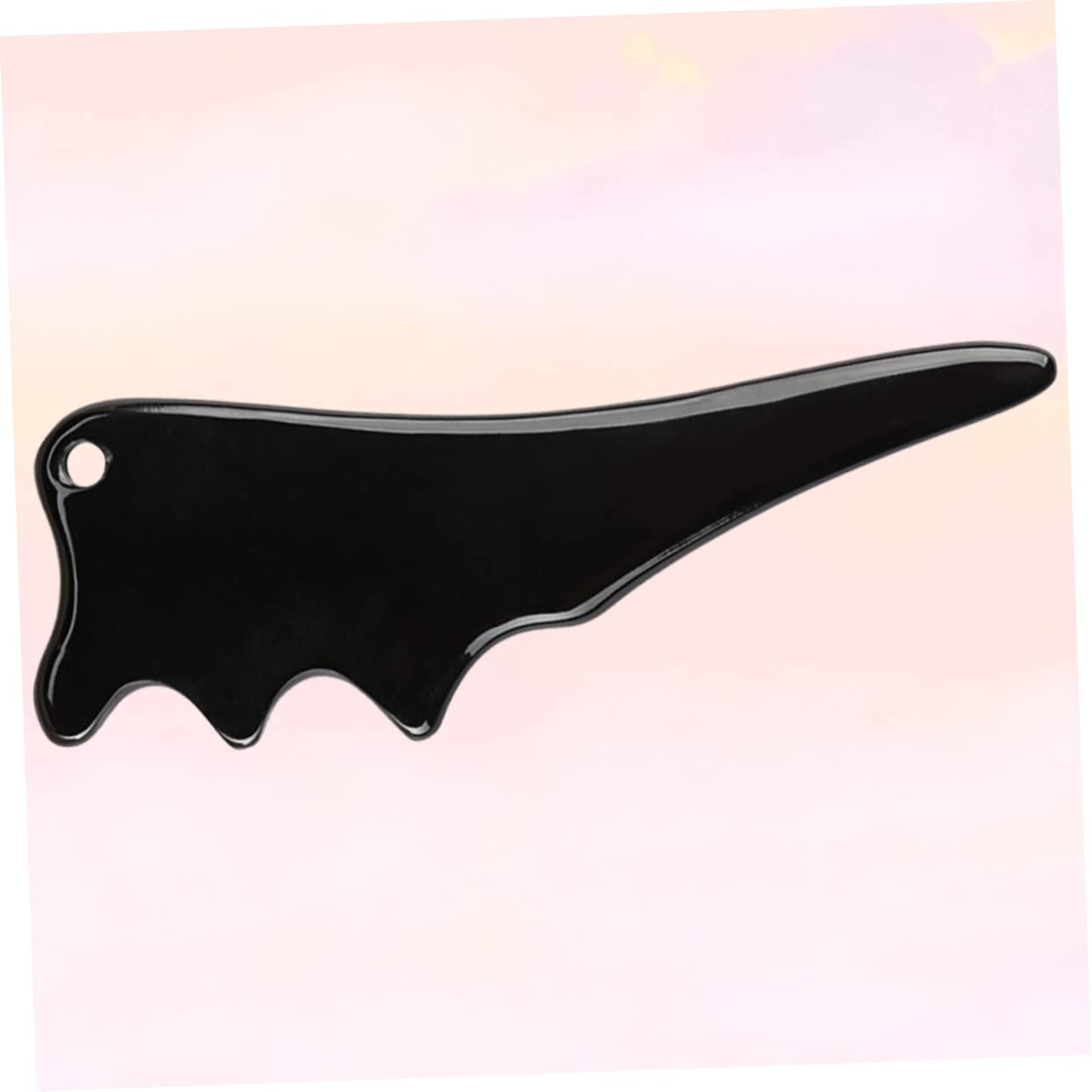 Healvian 3 Pezzi Di Strumento Terapeutico Gua Sha in Corno Di Bovino Naturale Per Viso Collo E Schiena Con Motivo A Per Massaggio Del Cuoio Capelluto E Spa