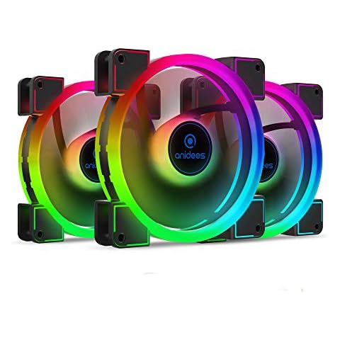 Anidees AI Aureola Duo 140mm 3pcs RGB PWM Dual Light Loop Fan Compatible with 5V 3pins addressable RGB Header, for PC case Fan, Cooler Fan, w/Remote (AI-AR-DUO14) Cover