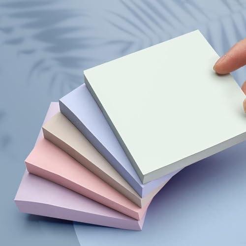 Image of Sticky Notes 400 Sheets Cube (4 Colors x 100 Sheets Each) Aesthetic Sticky Notes for Office, Study, School and Home, Repositionable Notes for Reminders, Planning and Journaling