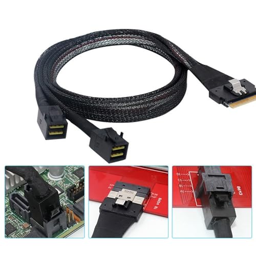 Cable SFF-8654 8i a 2x SFF-8643 para eliminar latencia en servidor 6