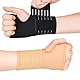 Actesso Elastische Handgelenkbandage – Handgelenk Bandagen für Verstauchungen, RSI, Sehnenscheidenentzündung oder Sport – Für Linke oder Rechte Hand (Mittelgroß, Schwarz)