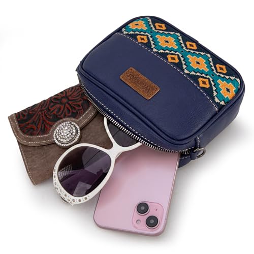 Image of Wrangler Small Crossbody Bags for Women Aztec Mini Purses with Guitar Strap | with Guitar Strap