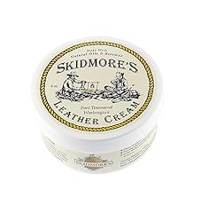 Skidmore’s Leather Cream: All-Natural, Non-Toxic Leather Conditioner - Made in USA Since 1984. Water Repellent Formula Restores Leather Couches, Car Seats, Boots, Shoes, Purses, Bags, and Tack. 6 Oz